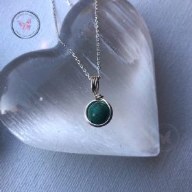 Turquoise Sterling Silver Wire Wrapped Pendant